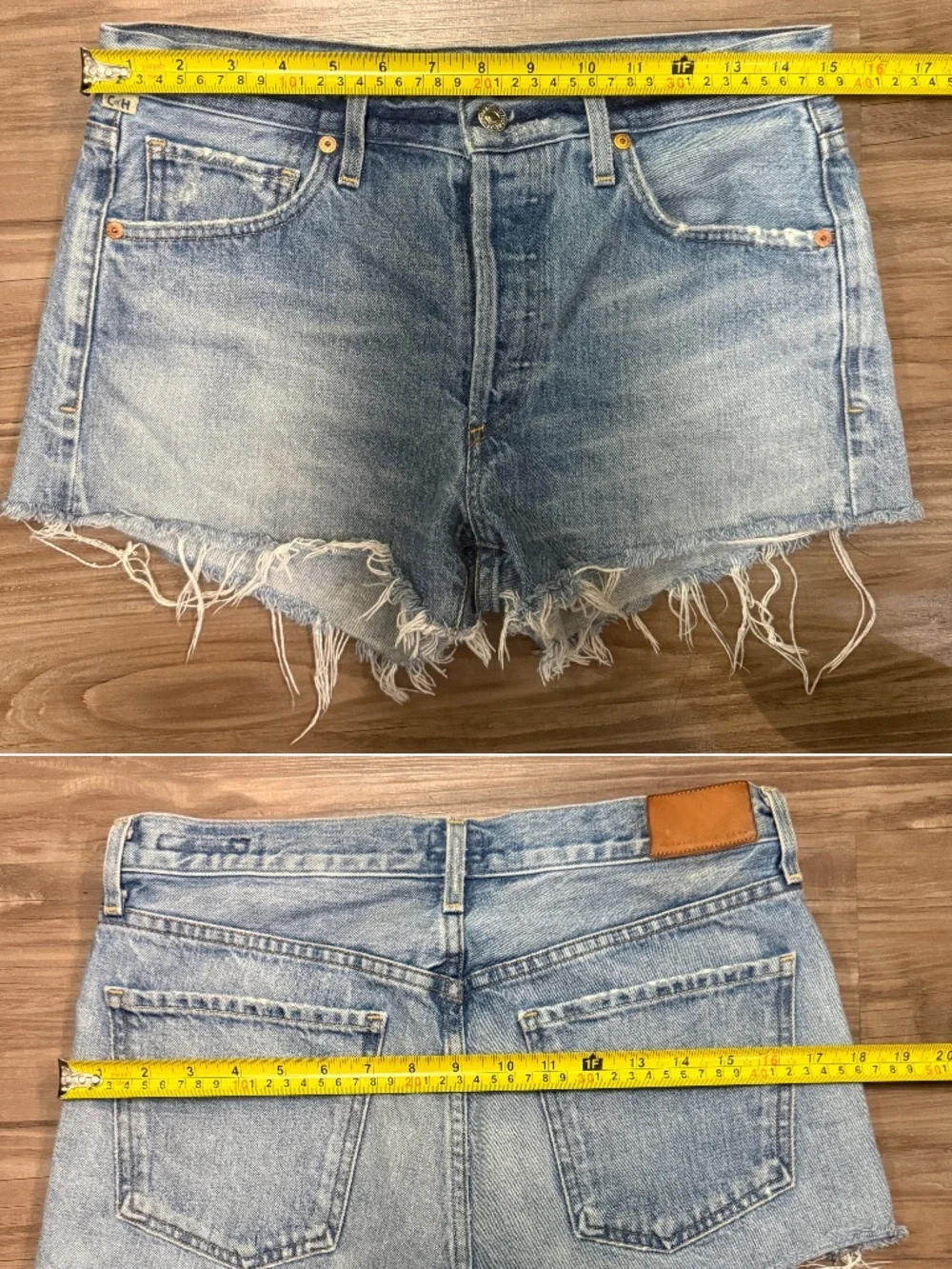Citizens of Humanity Bree Relaxed Shorts Daze Raw Hem W26 $148